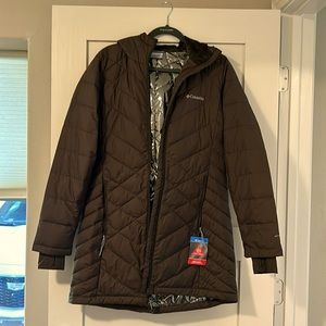 Dark olive green coat with hood!